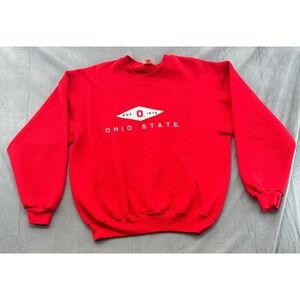 Vintage MJ Soffe Ohio State Buckeyes Red Crewneck Sweatshirt Mens Large USA Made